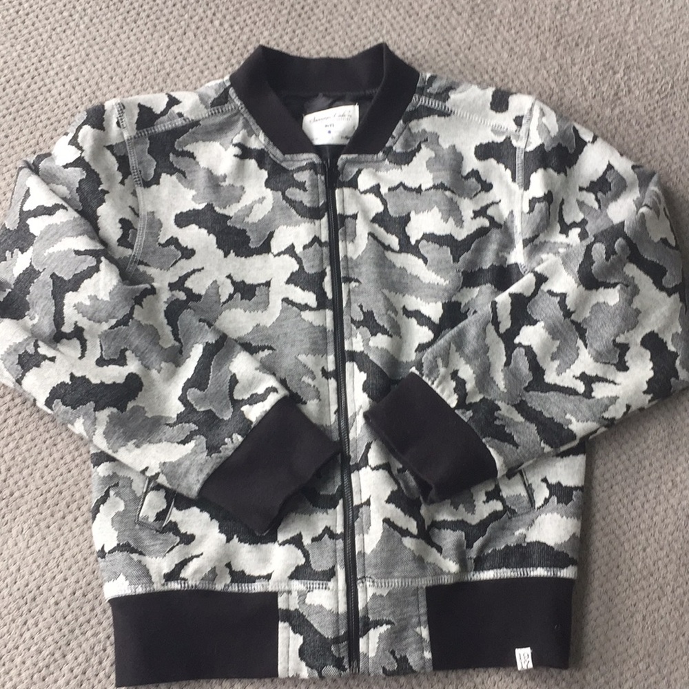 Boys black camouflage jacket
